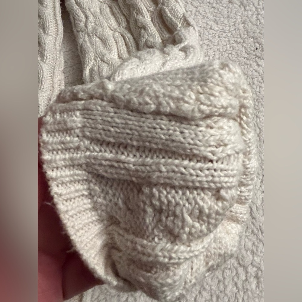 Talbots Ivory Cable Knit Sweater - Picture 7 of 11